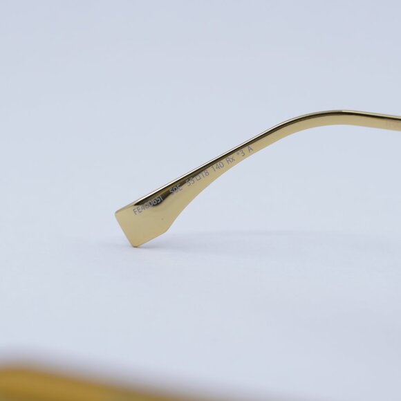 🕶️ New Fendi FE40065I 50E Sunglasses -Transparent Milky Amber/Gold Frame - Picture 7 of 10